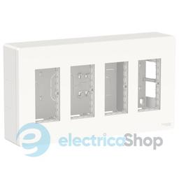 Блок unica system+ відкр.вст. 4х2 Unica New, NU124418, білий