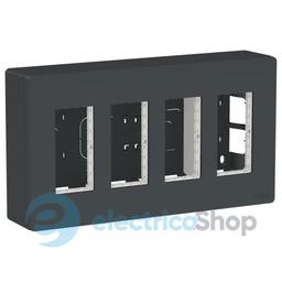 Блок unica system+ відкр.вст. 4х2 Unica New, NU124454, антрацит