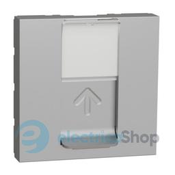 Накладка для роз'єму RJ45, 2-мод., Unica New, NU941130, алюміній