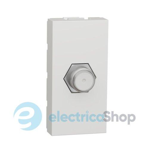 Розетка Coaxial F-type, 1-мод., Unica New NU346818 білий