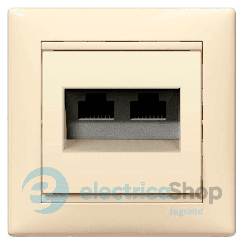 Комп'ютерна розетка 2хRJ45 5кат UTP 774139 Legrand Valena, колір слонова кістка