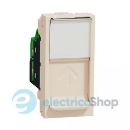 Розетка комп. 1-а., RJ45, кат.5 UTP, 1-мод., Unica New, NU341044, бежевий