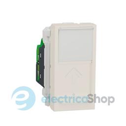 Розетка комп. 1-а., RJ45, кат.6A FTP, 1-мод., Unica New, NU344844, бежевий