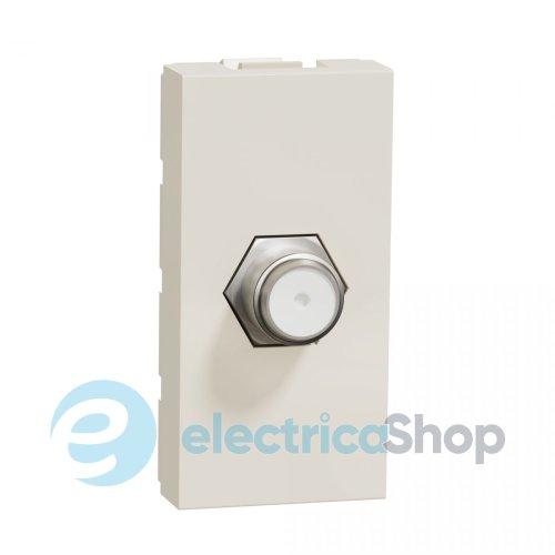 Розетка Coaxial F-type, 1-мод., Unica New NU346844 бежевий