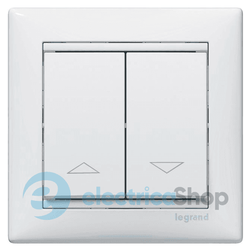 Перемикач 2-кл. до жалюзі для серії Valena Classic Legrand 774404 білий глянець