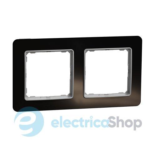 Рамка 2-а. SE Sedna Elements SDD361802 чорне скло