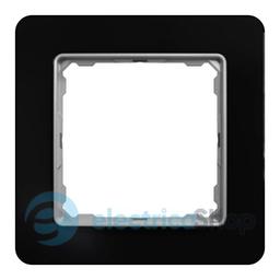 Рамка 1-а. SE Sedna Elements SDD361801 чорне скло