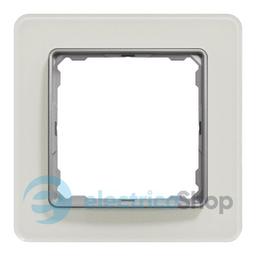 Рамка 1-а. SE Sedna Elements SDD360801 біле скло