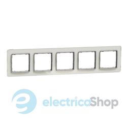 Рамка 5-а. SE Sedna Elements SDD360805 біле скло