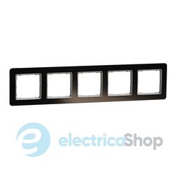 Рамка 5-а. SE Sedna Elements SDD361805 чорне скло