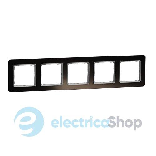 Рамка 5-а. SE Sedna Elements SDD361805 чорне скло