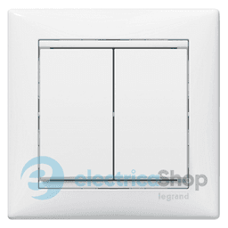 Перемикач 2-кл. для серії Valena Classic Legrand 774408 білий глянець