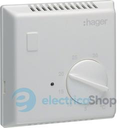 Термостат біметалевий, 230В/ 10А, Hager EK053 контакт НВ