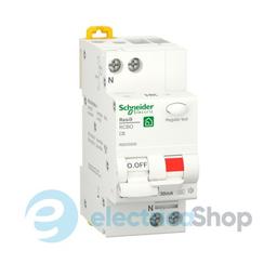 Диференціальний автомат 1P+N Resi9 Schneider Electric, крива С, 6A/0,03/A