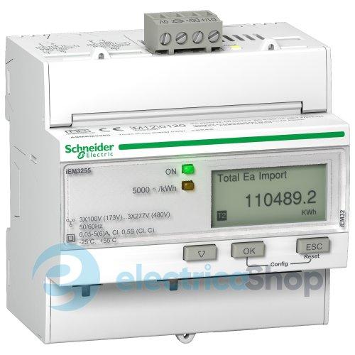 Лічильник 3-ф актив-реактив. IEM3255, RS-485, 4 тарифа A9MEM3255 Schneider Electric