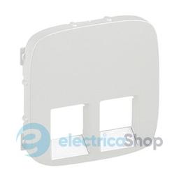 Лицьова панель розетки 2x RJ45 Valena ALLURE 755429 перлина