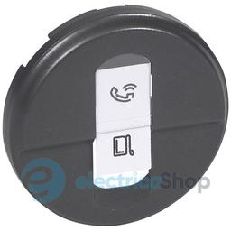 Накладка комп'ютерної розетки RJ45 Legrand Celiane 67951 графіт