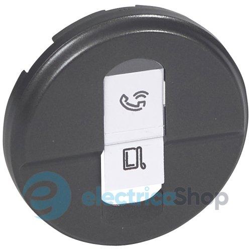 Накладка комп'ютерної розетки RJ45 Legrand Celiane 67951 графіт