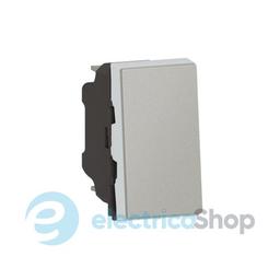 Вимикач кнопковий 1-кл. 1мод. для серії Mosaic New Legrand 079230L алюміній