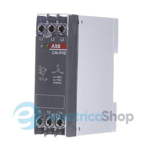 Реле контролю напруги Abb CM-PVE 1SVR550870R9400 1NO 3x320-460V/AC, 185-265V/AC, контроль N