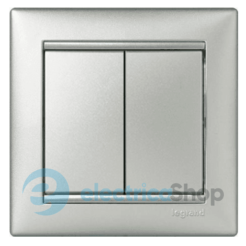 Вимикач 2-кл. для серії Valena Classic Legrand 770105 алюміній
