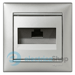 Комп'ютерна розетка 1хRJ45 5кат UTP 770238 Legrand Valena, колір алюміній