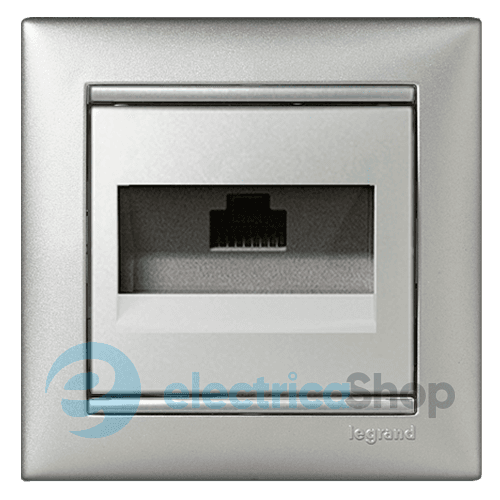 Комп'ютерна розетка 1хRJ45 5кат UTP 770238 Legrand Valena, колір алюміній