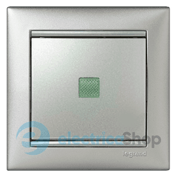 Перемикач з підсв. 1-кл. для серії Valena Classic Legrand 770126 алюміній
