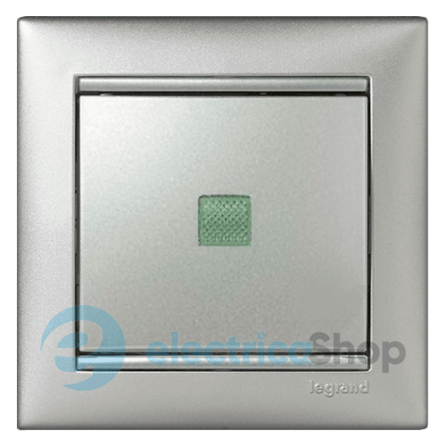 Перемикач з підсв. 1-кл. для серії Valena Classic Legrand 770126 алюміній