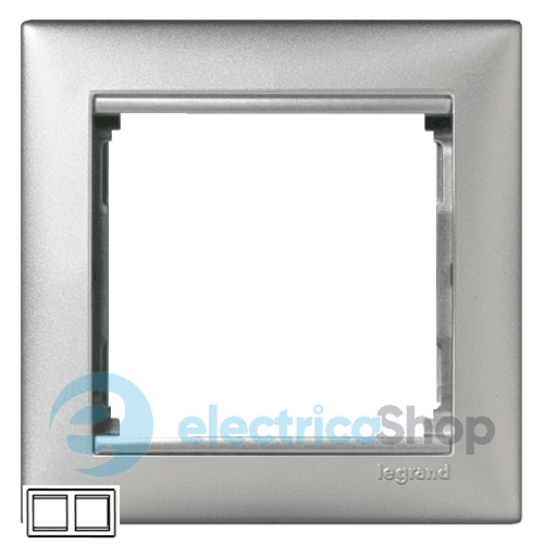 Рамка установча 2-а Legrand Valena 770152, колір алюміній