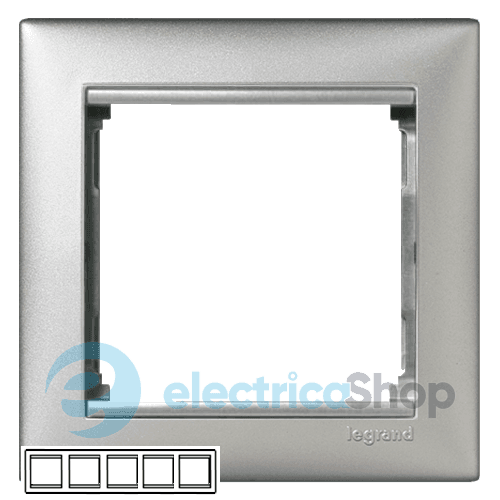 Рамка установча 5-а Legrand Valena 770155, колір алюміній