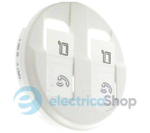 Накладка комп'ютерної розетки 2хRJ45 Legrand Celiane 68252 біла