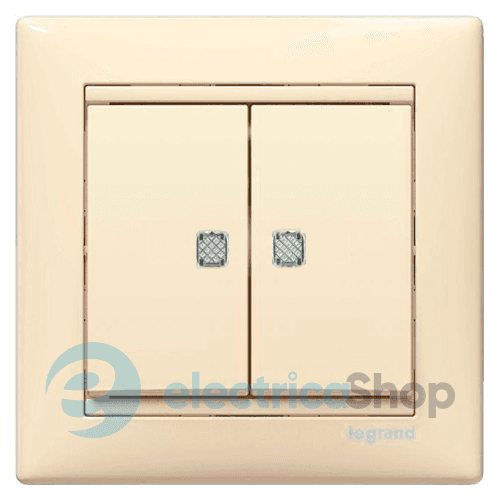 Перемикач з підсв. 2-кл. для серії Valena Classic Legrand 774112 слонова кістка