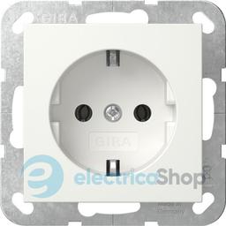 Розетка із з/к 16А/250V, System 55 Gira 418803, глянцевий білий