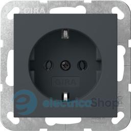 Розетка із з/к 16А/250V, System 55 Gira 418828, антрацит