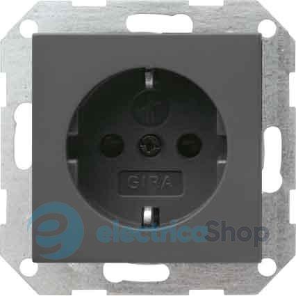 Розетка із з/к 16А/250V та шторками, System 55 Gira 445328, антрацит