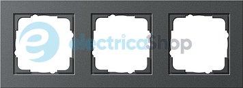 Рамка 3-а Е2 Gira 021323 колір антрацит