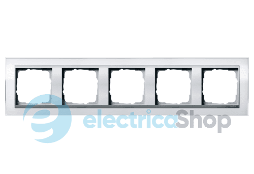 Рамка 5-а Event Clear біла / під вставку алюміній Gira 0215726
