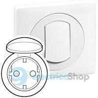 Панель розетки з кришкою IP44 Legrand Celiane 67841 біла
