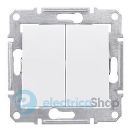 Вимикач 2-кл. для серії Sedna Schneider Electric SDN0300121 білий глянець