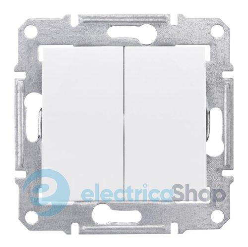 Вимикач 2-кл. для серії Sedna Schneider Electric SDN0300121 білий глянець