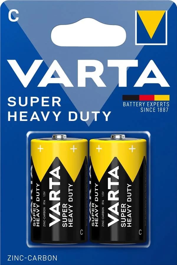 Батарейка Varta Super Heavy Duty вугільно-цинкова C BLI 2 блістер, 2 шт