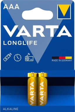 Батарейка Varta Longlife лужна AAA блістер, 2 шт