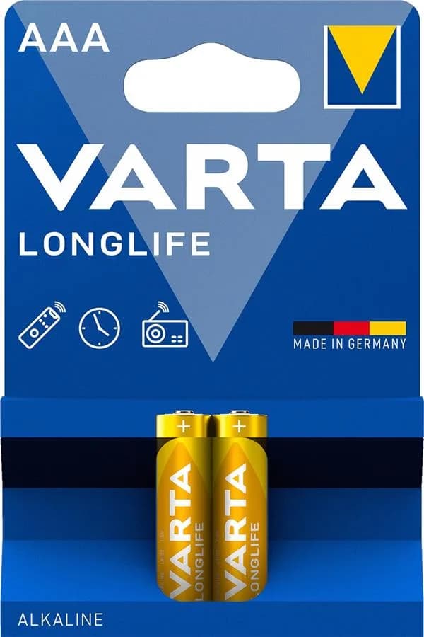 Батарейка Varta Longlife лужна AAA блістер, 2 шт