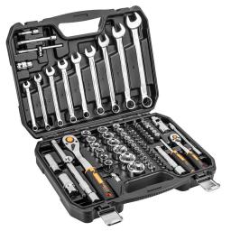 Набір інструментів Neo Tools, 1/2", 1/4", CrV, кейс, 82шт