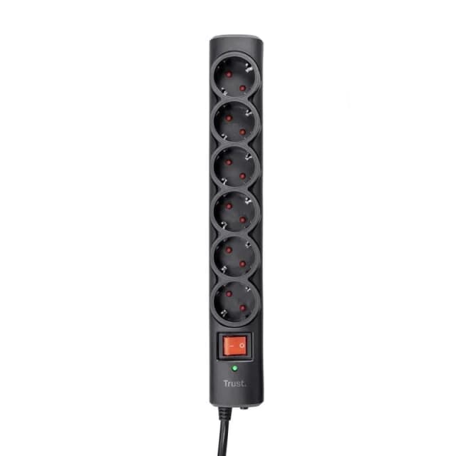 Розгалуджувач мережевий Trust Surge Guard, 1.8м, 4xТипF, чорний