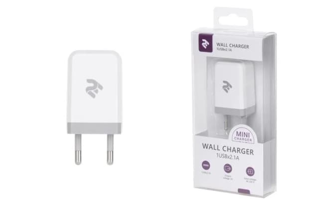 Зарядний пристрій мережевий 2E 10Вт USB-A, білий