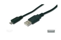 Кабель DIGITUS USB 2.0 (AM/micro B) 1м, чорний