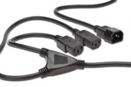 Кабель живлення DIGITUS C14 > 2xC13, 1.7м, чорний
