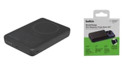 Акумулятор портативний літій-іонний Power Bank Belkin 10000мА·год, 20Вт/Qi2 7.5Вт, Slim Magnetic Ring, чорний